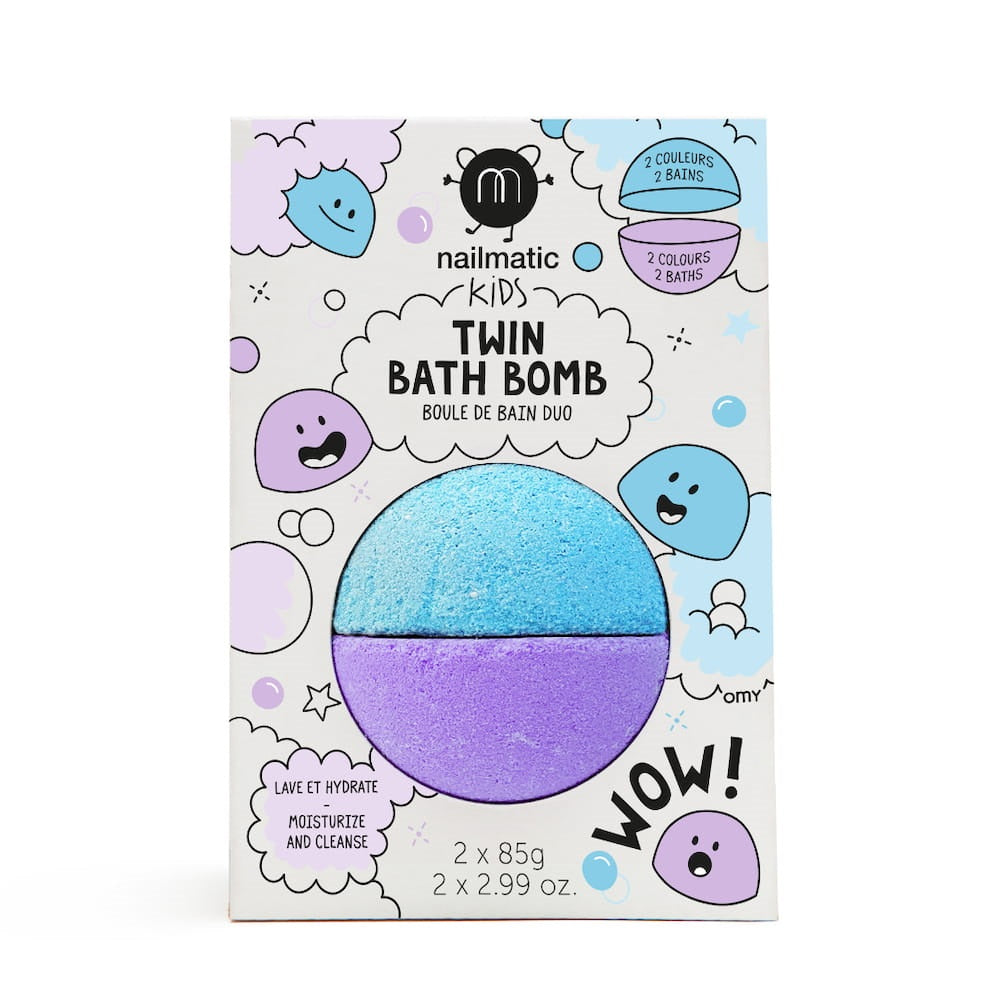 Kids Twin Bath Bomb double bath ball for children Blue / Violet 170g
