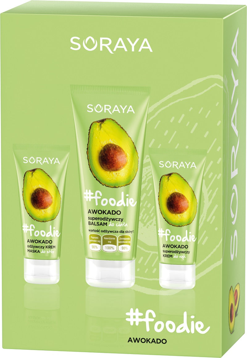 #Foodie Avocado Body Lotion 200ml + Hand Cream 75ml + Foot Mask Cream 75ml