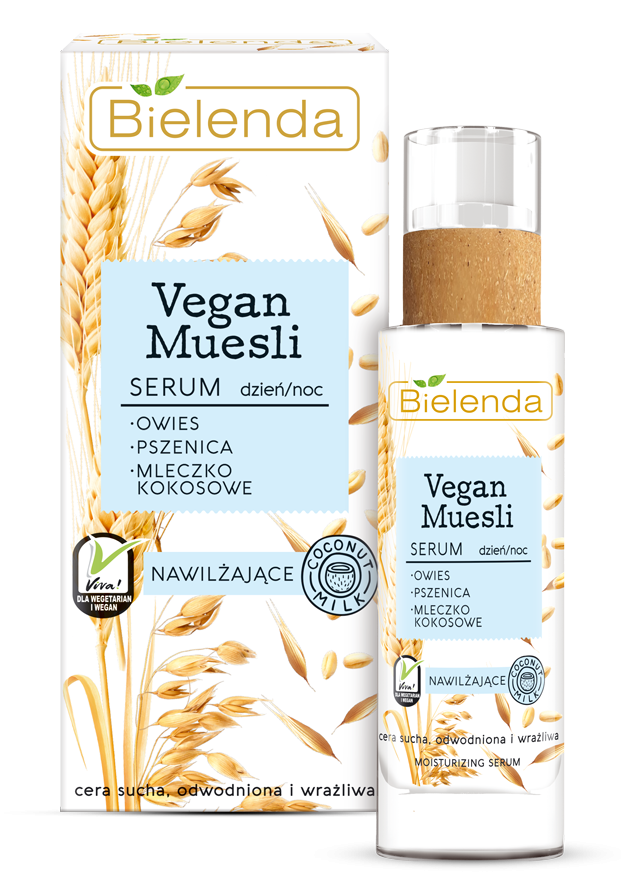 Vegan Muesli Moisturizing Serum is a moisturizing serum for dry skin. dehydrated and sensitive 30ml day and night