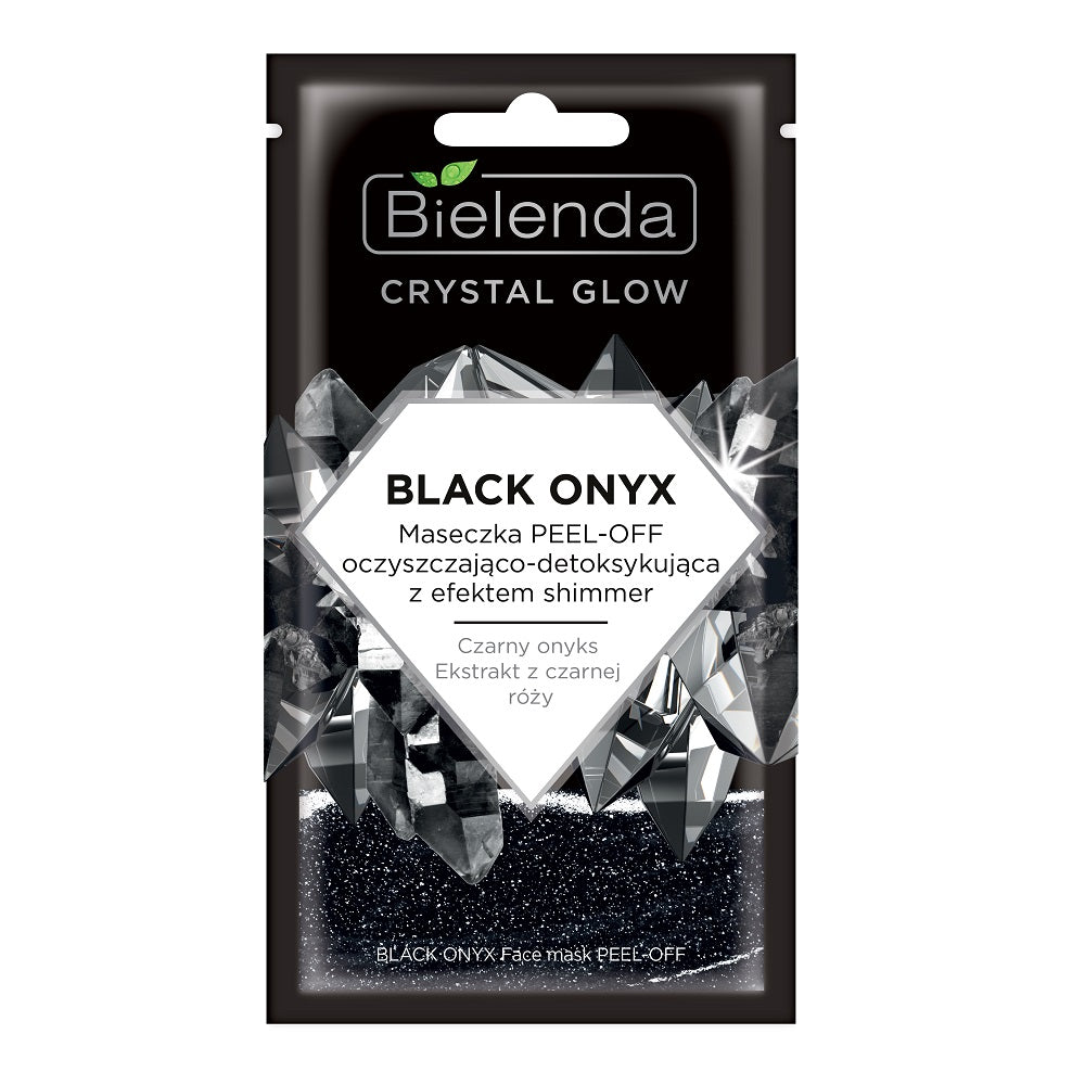 Crystal Glow Black Onyx cleansing and detoxifying peel-off mask with shimmer effect 8g