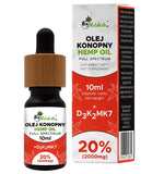 Hemp Oil Full Spectrum 20% 2000mg dietary supplement in drops Hemp oil + D3K2MK7 10ml