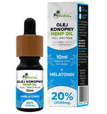 Hemp Oil Full Spectrum 20% 2000mg dietary supplement in drops Hemp oil + Melatonin 10ml