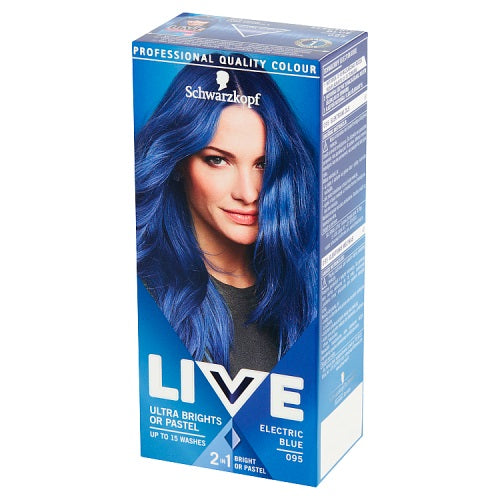 Live Ultra Brights or Pastel hair dye 095 Electric Blue Cosmetics