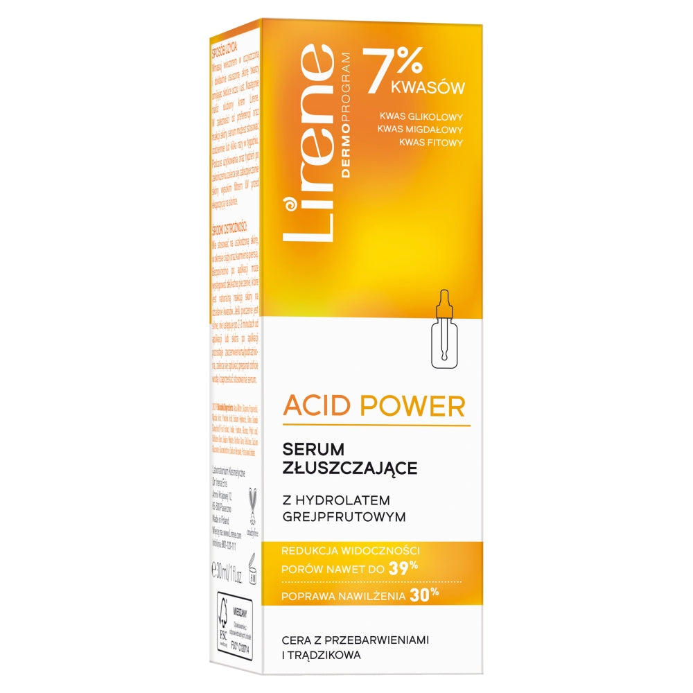 Acid Power exfoliating serum with grapefruit hydrolate 30ml