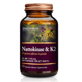 Nattokinase & K2 Mk-7 100mcg supports healthy circulation, dietary supplement 60 capsules
