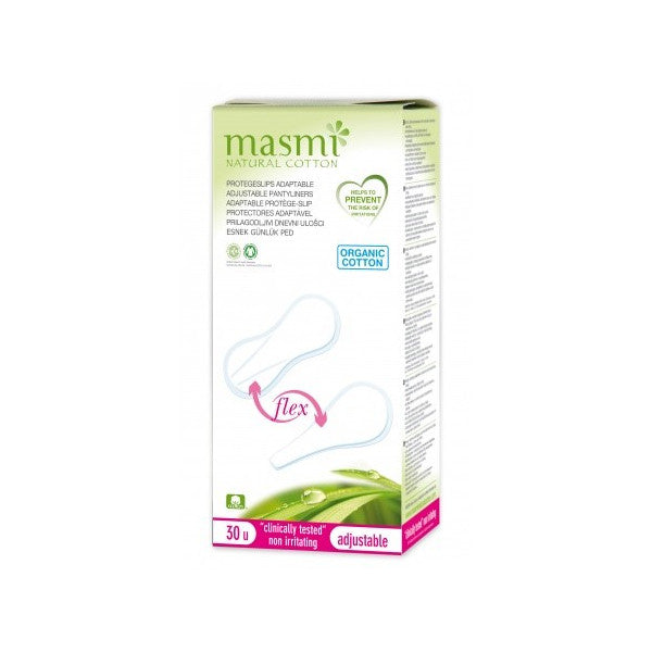 Flex Adjustable Pantyliners Organic Cotton Thong Panty Liners 30pcs