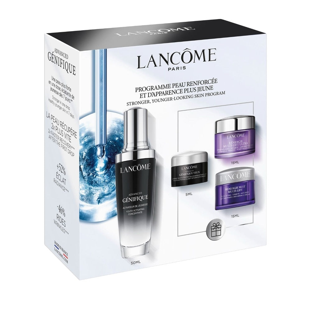 Advanced Genifique face serum set 50ml + eye cream 5ml + anti-wrinkle day cream 15ml + anti-wrinkle night cream 15ml