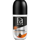 Men Red Cedarwood 72h antiperspirant roll-on with the scent of red cedar wood notes 50ml