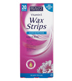Wax Strips Hair Remover body and leg depilation patches Vitamin E 20 pcs.