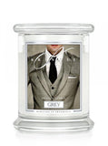 Medium scented candle with two wicks Gray 411g