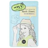 Mask Sheet After Taking Trip brightening mask on a cotton sheet for the skin after a trip