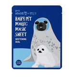 Baby Pet Magic Mask Sheet Whitening Seal brightening face mask on a cotton sheet