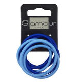 Hair bands without metal Blue 6 pcs