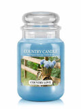 Large, scented candle with two wicks Country Love 652g