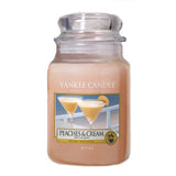 Scented candle, large jar of Peaches & Cream 623g