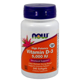 Vitamin D-3 5000IU dietary supplement 240 softgels capsules