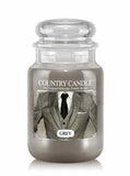 Large scented candle with two wicks Gray 652g