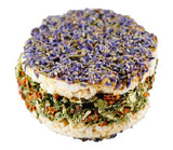 Rice hamburger with lavender and vegetables HS.23D