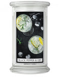 Large scented candle with two wicks Black Pepper Gin 623g