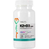 Vitamin K2 MK-7 with Natto 100µg + D3 2000IU dietary supplement 120 tablets