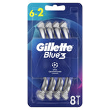 Blue 3 UEFA Champions League disposable razors for men 8pcs
