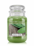 Large scented candle with two wicks Sage and Cedar 652g