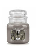 Medium scented candle with two wicks Gray 453g
