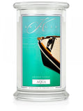 Large Aqua 623g scented candle with two wicks