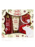 Hello Winter Baked Apple set shower gel 150ml + body lotion 60ml + bath salt 70g + body sponge
