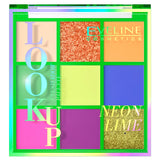 Look Up Palette of 9 Neon Lime eye shadows 10.8g