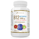 Vitamin B12 1000 µg + L-Leucine + Prebiotic No GMO dietary supplement 120 capsules
