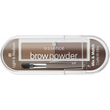 Brow Powder Set eyebrow styling kit with a brush 01 Light & Medium 2.3g