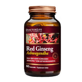 Korean Red Ginseng + Ashwagandha Red Korean Ginseng 300mg food supplement 60 capsules