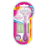 Xtreme3 Beauty Safety Razor with Refills for Women + 5 Refills
