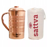 Stripe Jug 1250ml striped copper jug