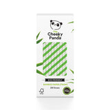 Bamboo Paper Straws disposable bamboo straws green strips 250pcs