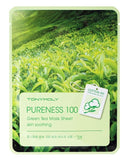 Pureness 100 Green Tea Mask Sheet Skin Soothing soothing face mask with green tea extract 21ml