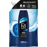 Men Sport 2in1 shower gel with green citrus scent refill 500ml