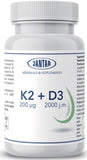 Vitamin K2 200 µg + D3 2000IU, dietary supplement 90 capsules