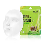 Snail Coconut Facial Mask sheet mask with snail slime and coconut extract for dry skin 38g
