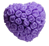 Happy Soaps Violet Heart in Roses natural glycerin soap Lavender 45g