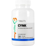 Zinc amino acid chelate, dietary supplement 250 tablets