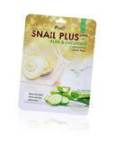 Snail Plus Facial Mask revitalizing face mask in Aloe & Cucumber 38g sheet