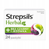 Herbal lozenges soothing irritated throat and vocal cords dietary supplement Bez Black and Echinacea 24 pcs.
