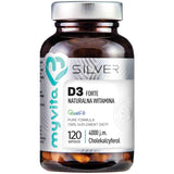 Silver Vitamin D3 Forte 4000IU 100% pure food supplement 120 capsules