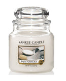 Scented candle, medium jar, Baby Powder 411g