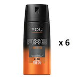 You Energized antiperspirant for men spray 6x150ml