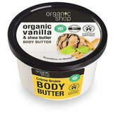 Organic Vanilla & Shea Butter Body Butter 250ml of body butter with the scent of vanilla and shea butter