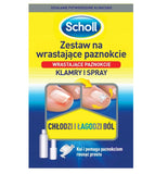 Scholl set for ingrown toenails, buckles and spray