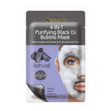 4-in-1 Purifying Black O2 Bubble Mask sheet bubble mask Charcoal 1pc